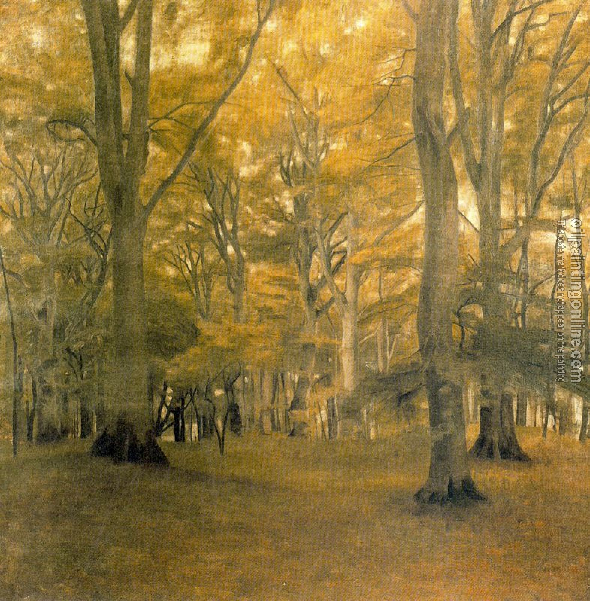 Vilhelm Hammershoi - Forest Interior